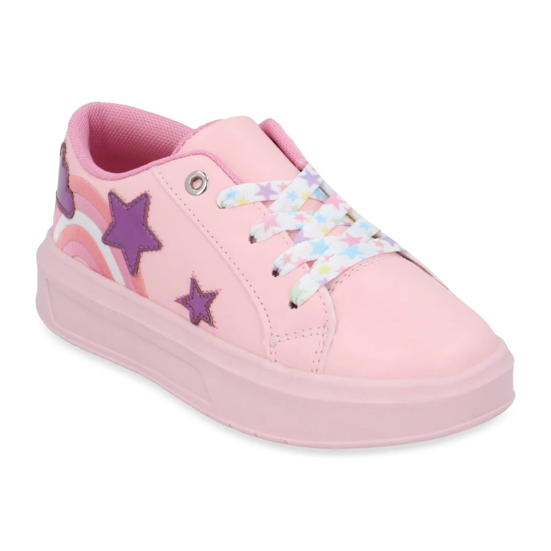 DÚO 033 TENIS CASUAL BLANCO Y ROSA CON ADORNO - Image 3