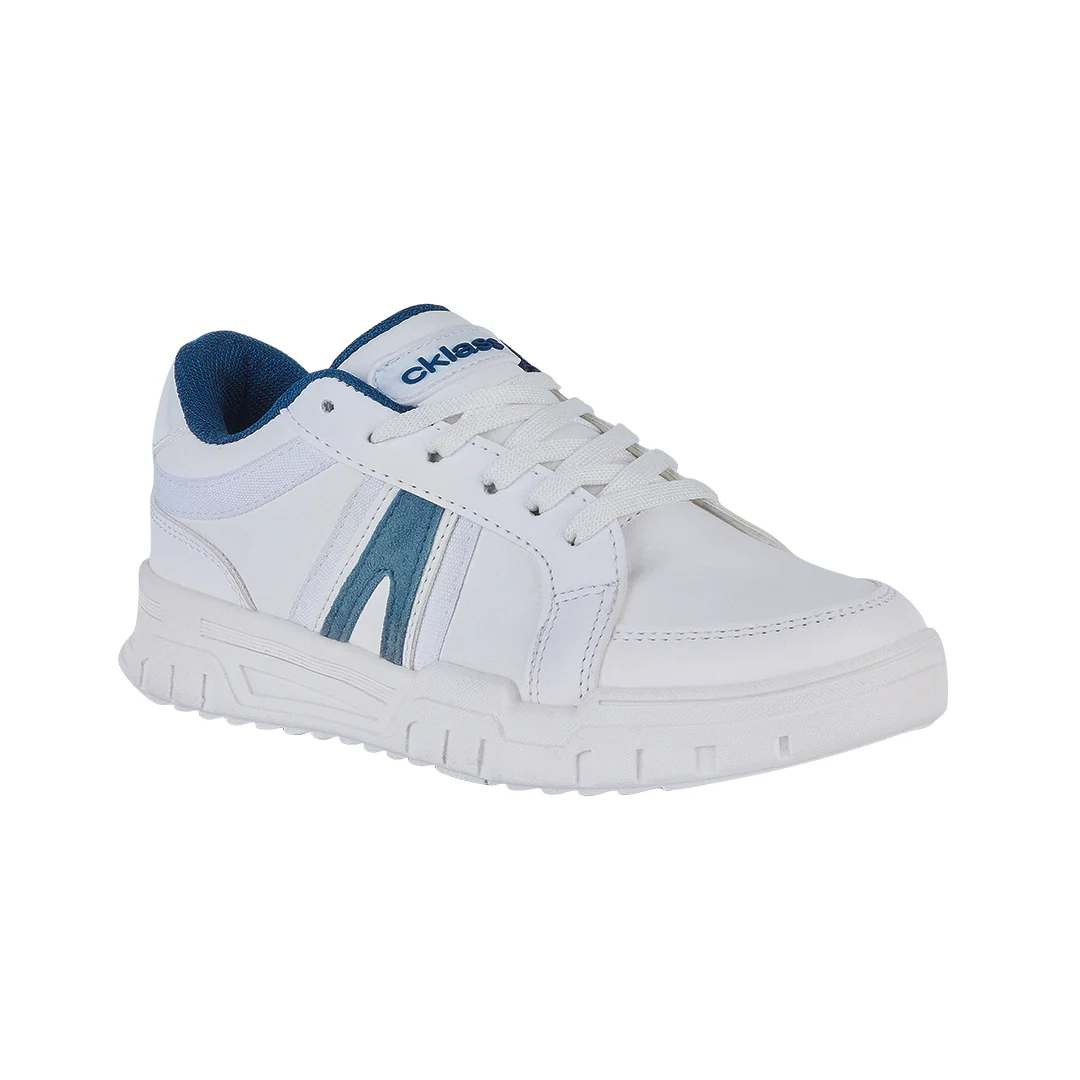 DÚO 111 TENIS BLANCO Y NEGRO ESCOLAR