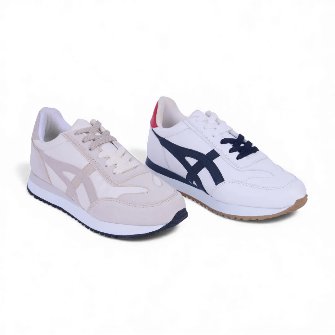 DÚO 422 TENIS DE PISO HUESO Y BLANCO BICOLOR 35744