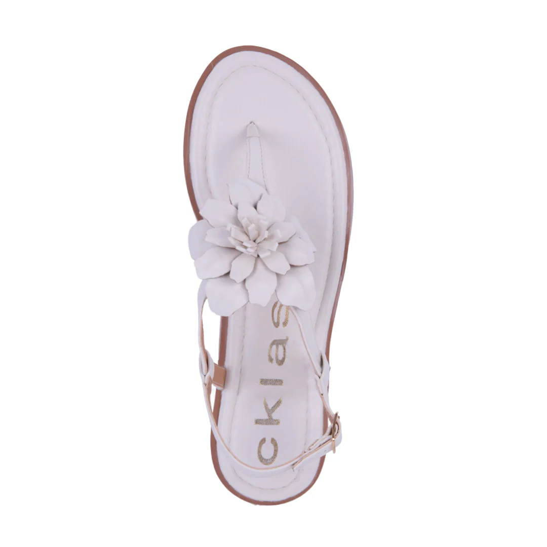 DÚO 514 SANDALIAS DE PISO HUESO Y ROSA DETALLE 21660 - Image 6