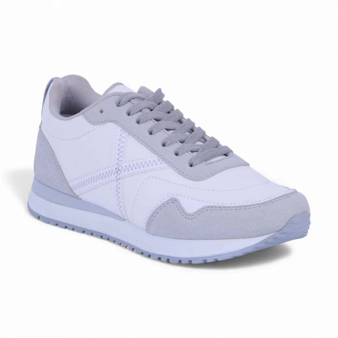 DÚO 573 TENIS DE PISO GRIS Y HUESO CON DETALLES 35756 - Image 10