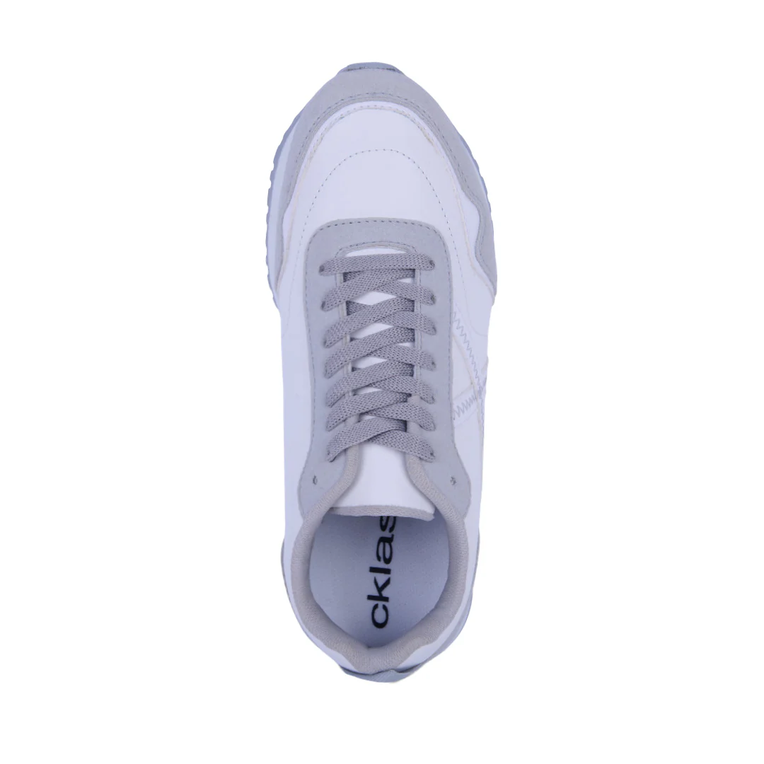 DÚO 573 TENIS DE PISO GRIS Y HUESO CON DETALLES 35756 - Image 12