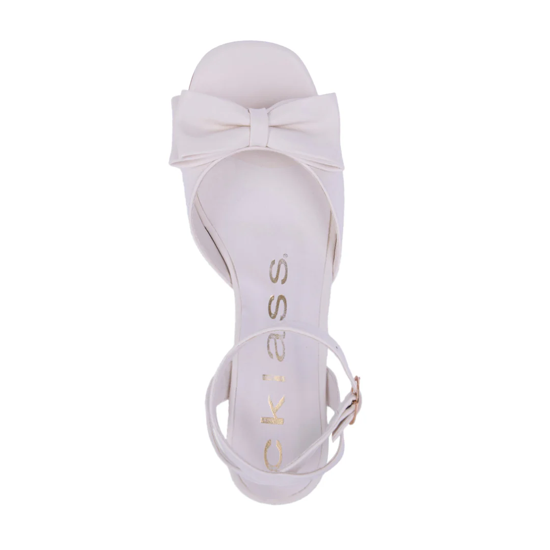 DÚO 595 SANDALIAS CON TACON BEIGE Y HUESO - Image 7
