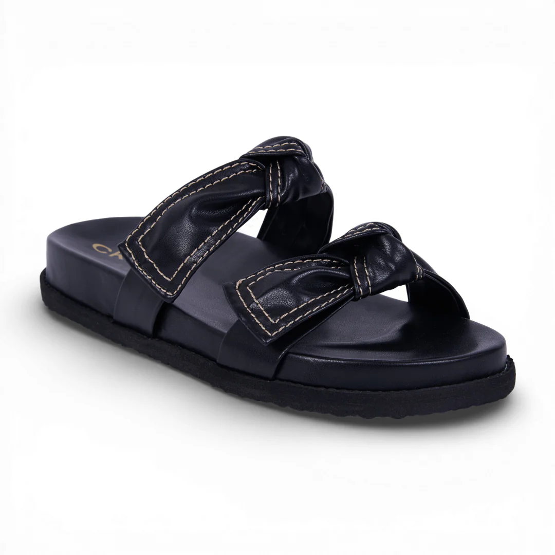 DÚO 601 SANDALIAS CON LATIGOS NEGRO Y MIEL - Image 2