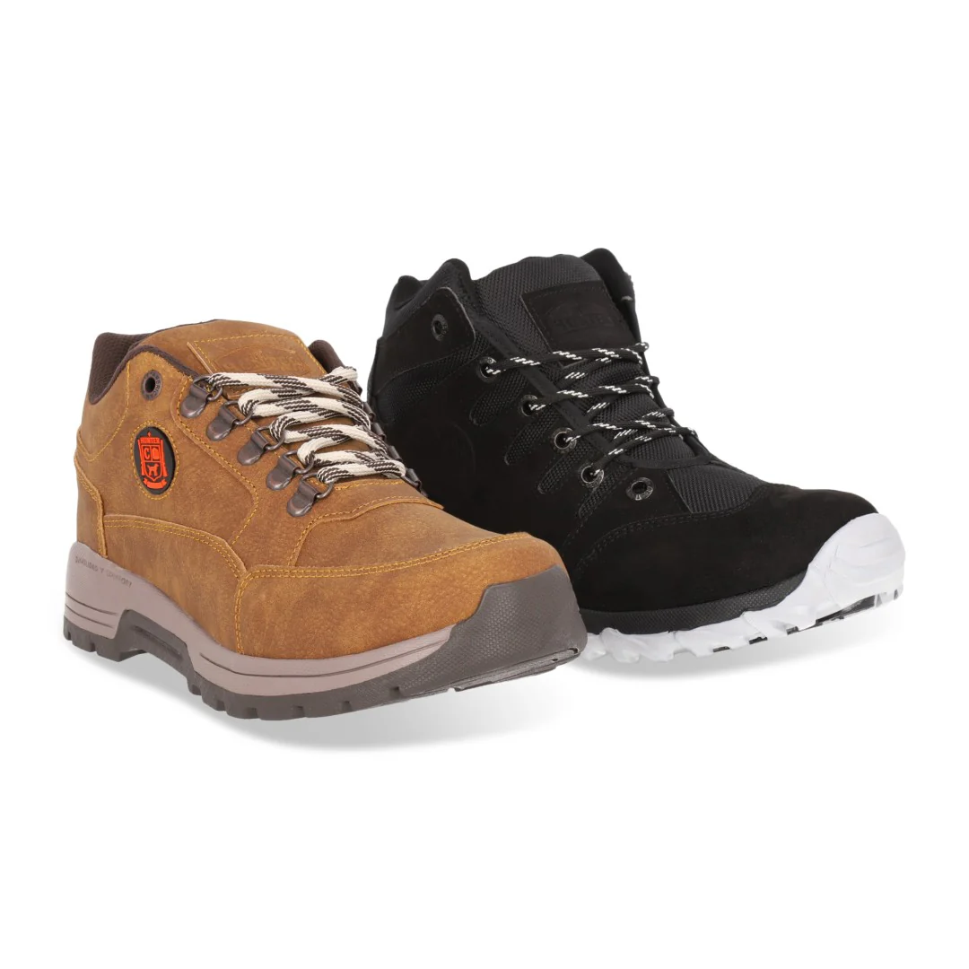 DÚO 607 BOTA DE PISO MIEL Y NEGRO SINTÉTICO