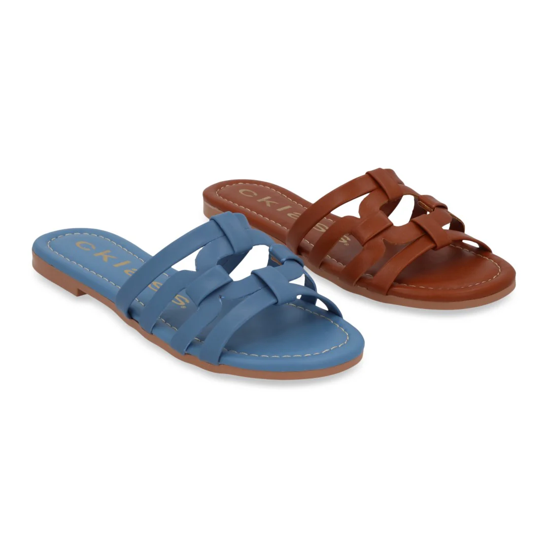DÚO 625 SANDALIA CASUAL MIEL Y AZUL DE PISO 25915 - Image 7