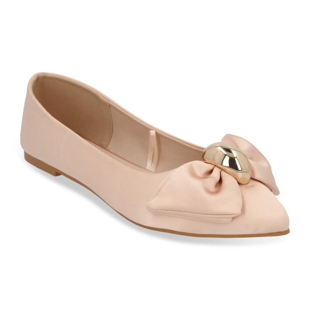BALERINA CASUAL ROSA Y NEGRO CON MOÑO DUO 640 - Image 2