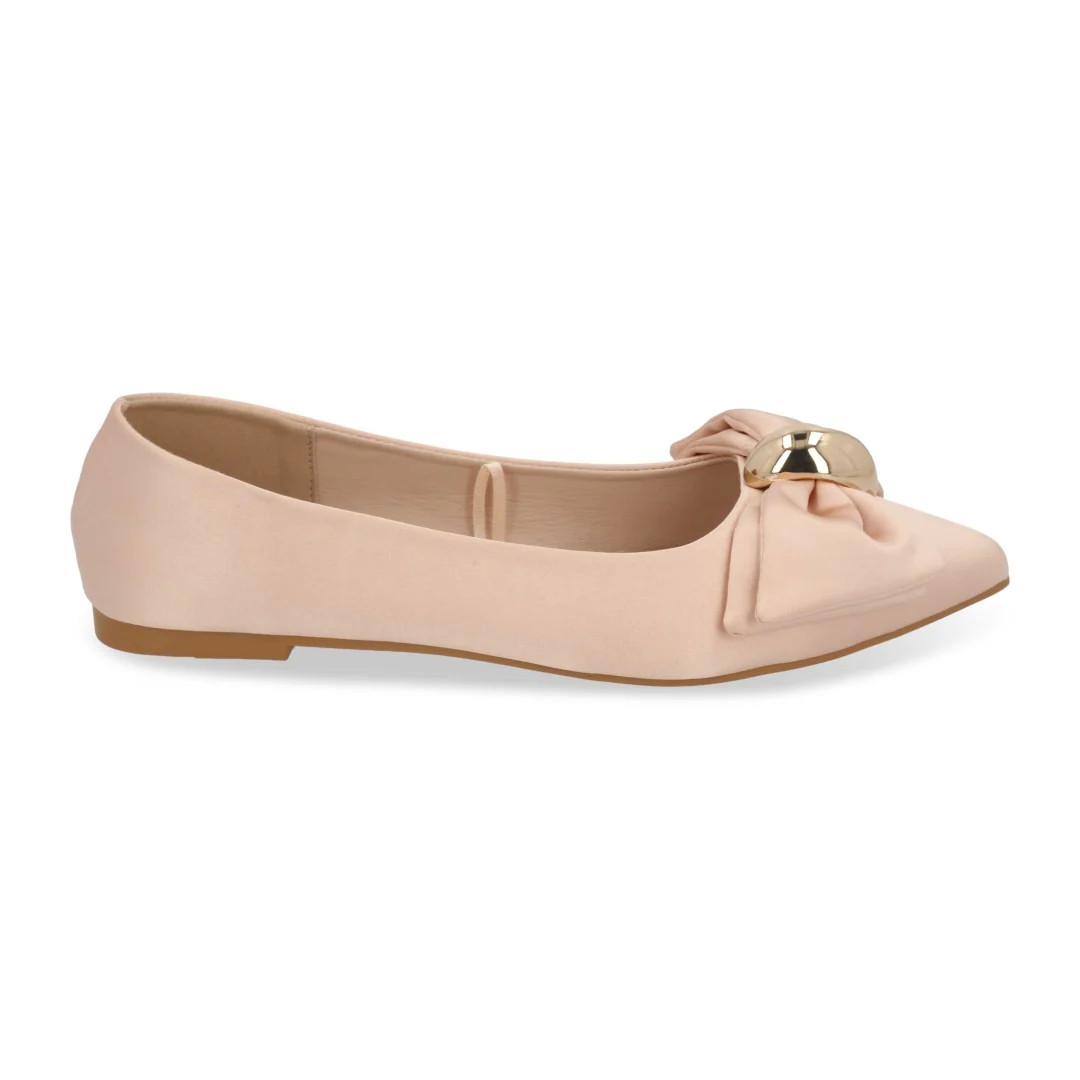 BALERINA CASUAL ROSA Y NEGRO CON MOÑO DUO 640 - Image 3