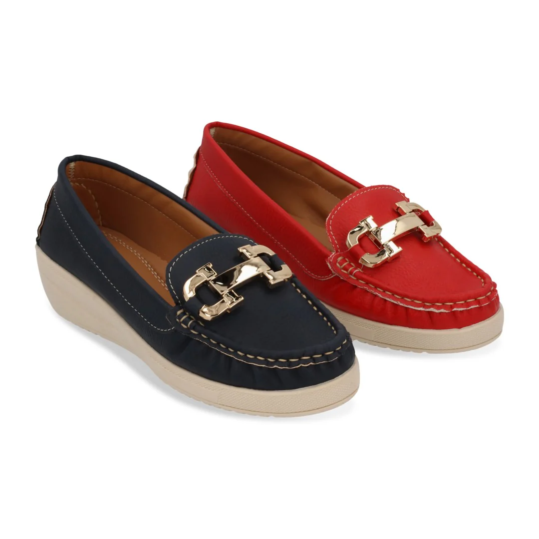 DÚO 643 MOCASÍN CASUAL MARINO Y ROJO ADRONO 09022