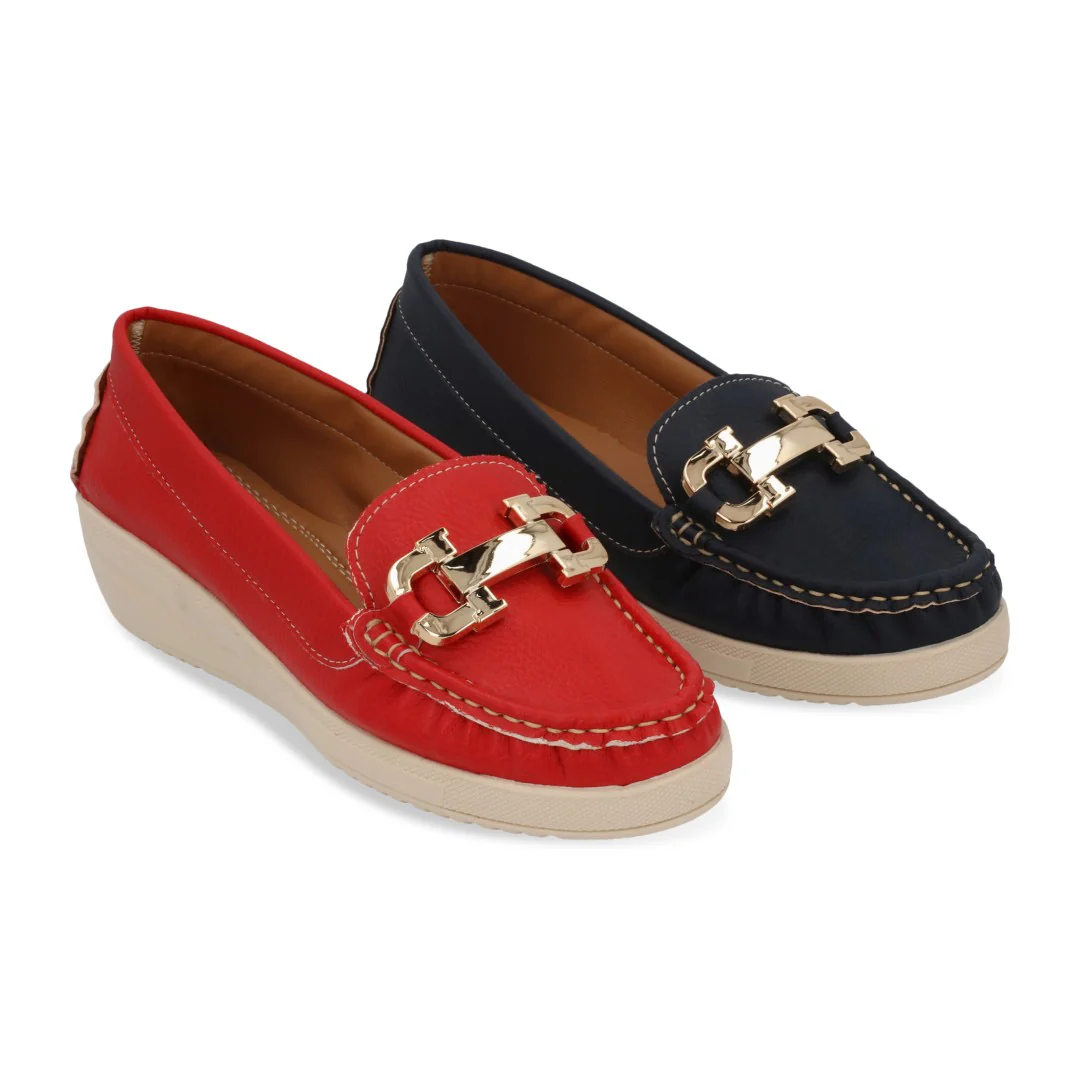 DÚO 643 MOCASÍN CASUAL MARINO Y ROJO ADRONO 09022 - Image 7