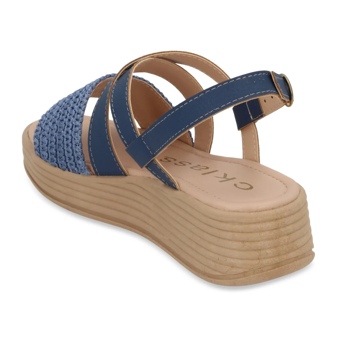 DÚO 655 SANDALIA CASUAL CAFÉ Y AZUL CON PULSERA 90076 - Image 10