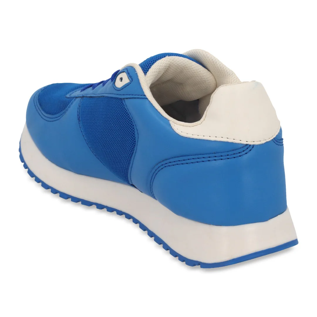 DÚO 664 TENIS DE PSIO BEIGE Y AZUL CON CINTAS 35737 - Image 10