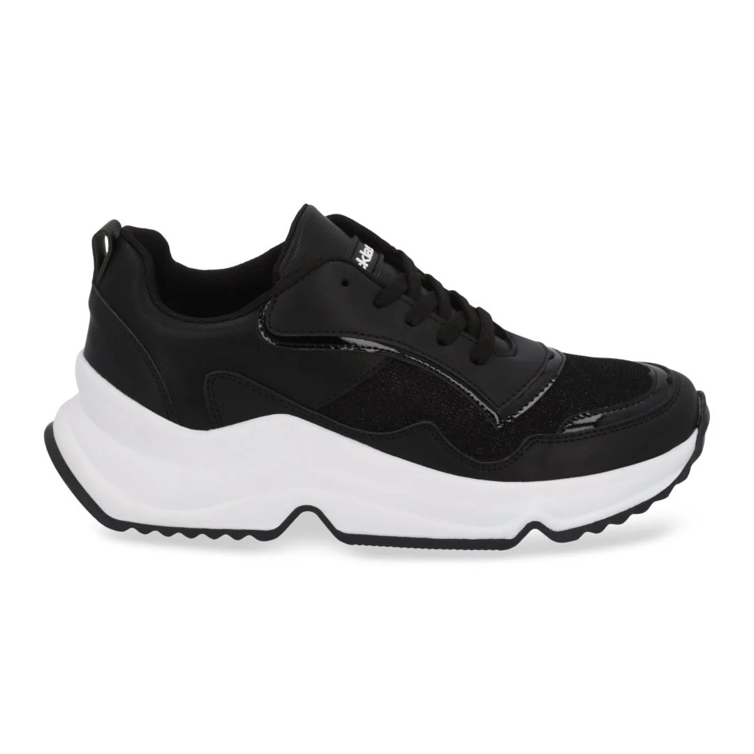 DÚO 667 TENIS DE PISO COLORES NEGRO Y HUESO 08048 - Image 3