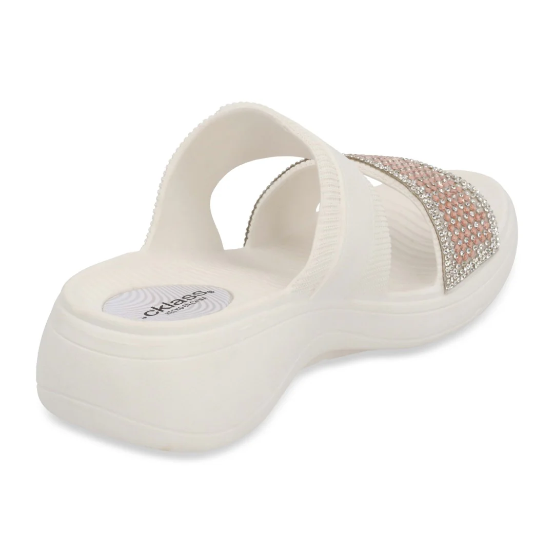 SANDALIA PISO BEIGE Y BLANCO CON BRILLOS DUO 742 - Image 10