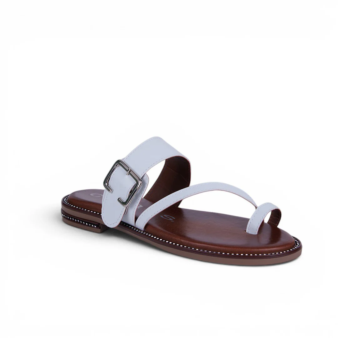 DÚO 784 SANDALIAS DE PISO BLANCO Y CAFÉ - Image 2