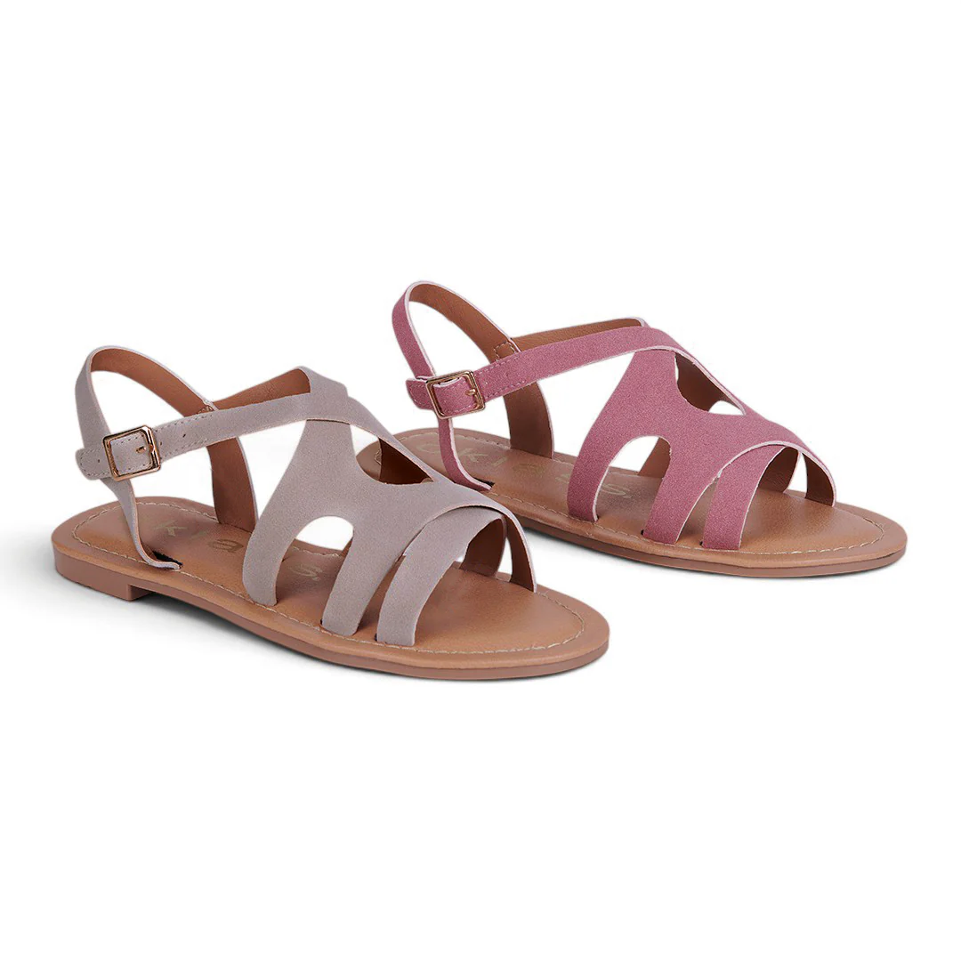 DÚO 798 SANDALIAS SIMÉTRICAS ROSA Y BEIGE