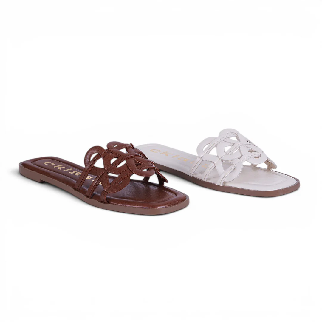 DÚO 799 SANDALIAS CON DISEÑO HUESO Y MIEL