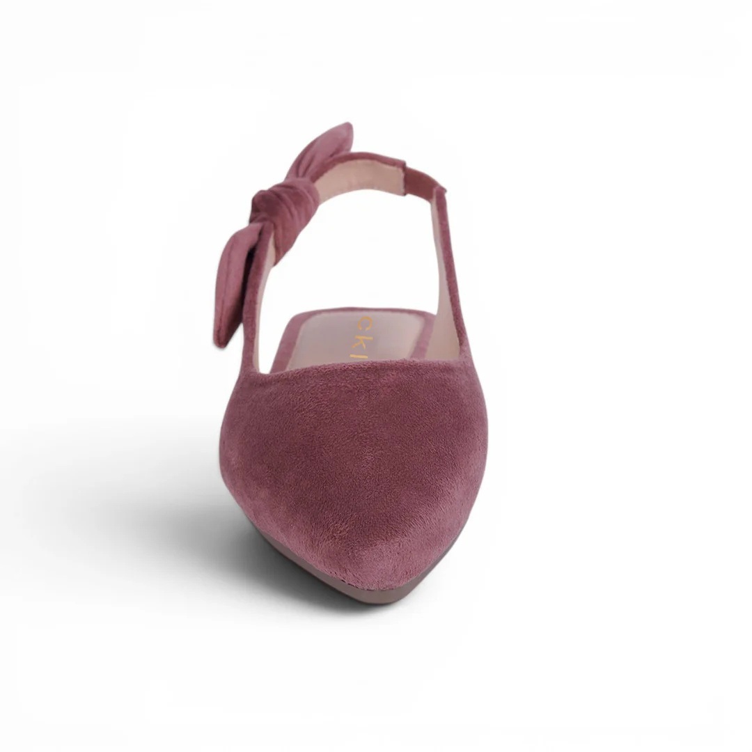 DÚO 804 BALERINAS CON MOÑO ROJO Y MAUVE - Image 7