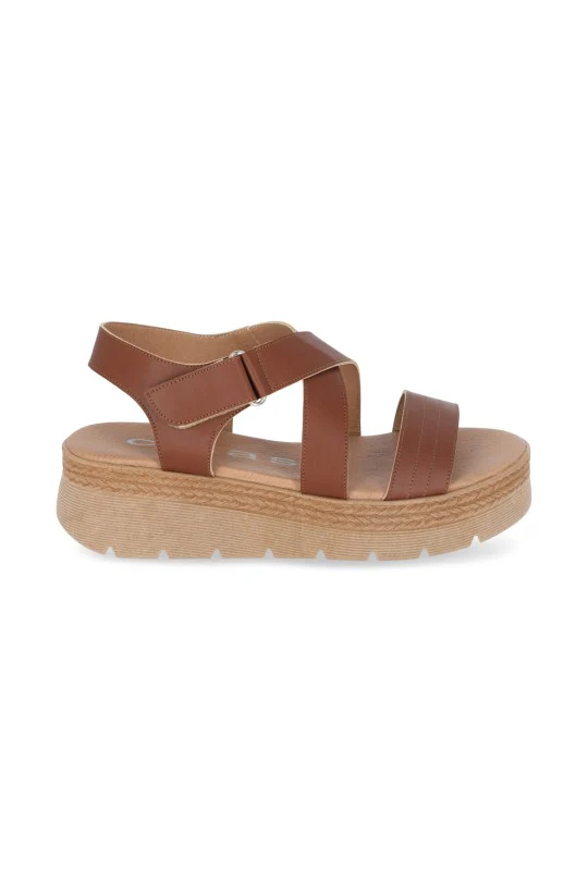 SANDALIA CON PLATAFORMA CAFÉ Y BEIGE DUO 564 - Image 5