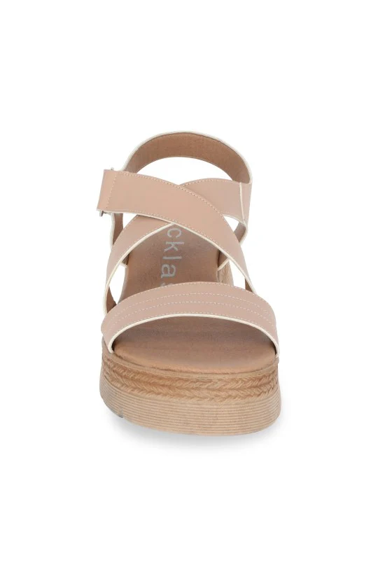 SANDALIA CON PLATAFORMA CAFÉ Y BEIGE DUO 564 - Image 6