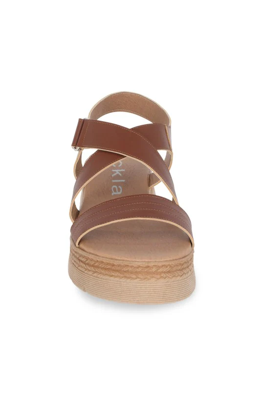 SANDALIA CON PLATAFORMA CAFÉ Y BEIGE DUO 564 - Image 7