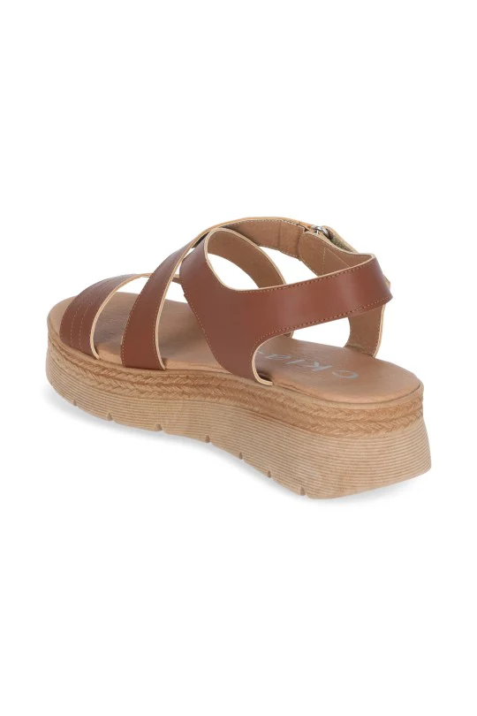 SANDALIA CON PLATAFORMA CAFÉ Y BEIGE DUO 564 - Image 9