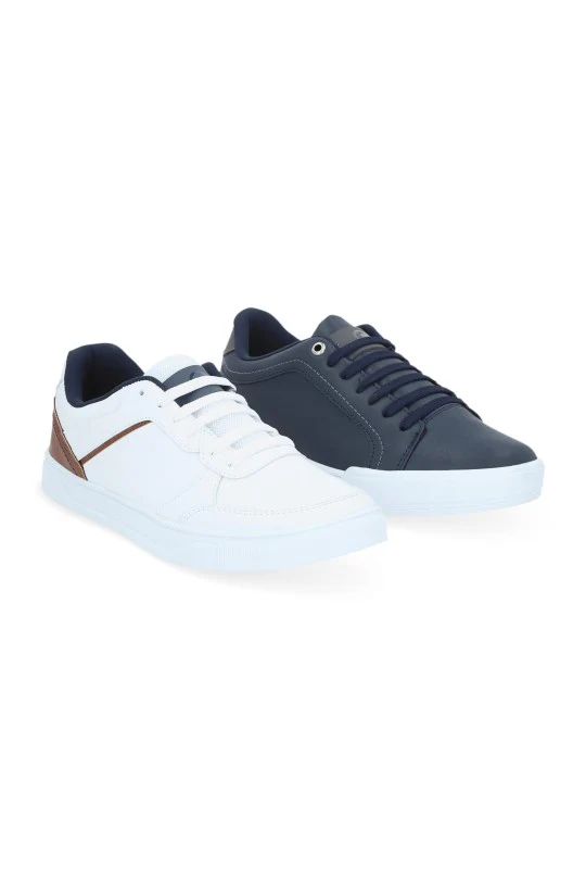 DÚO DE TENIS DE PISO MARINO Y BLANCO SINTÉTICO DÚO450 - Image 7