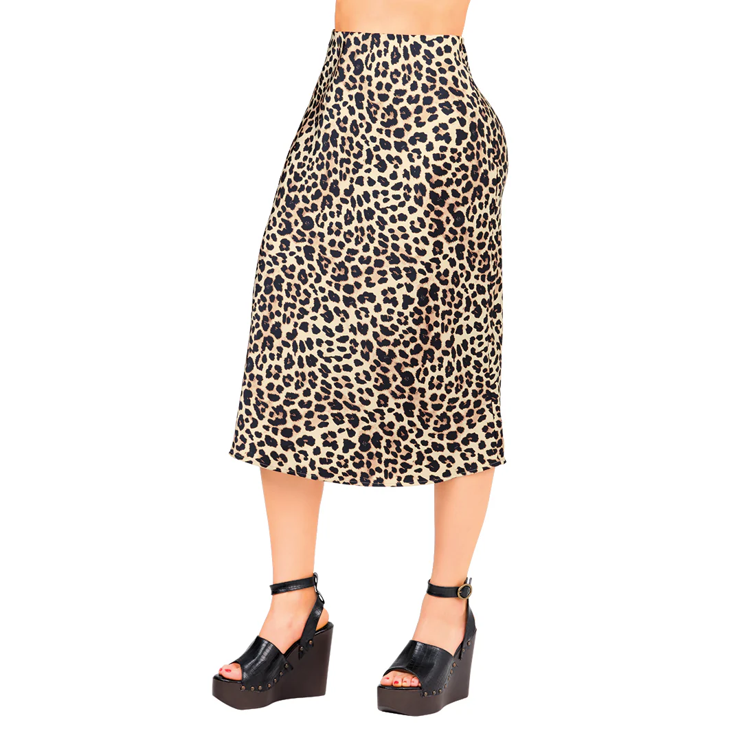 FALDA ANIMAL PRINT SATINADA DAMA 92010