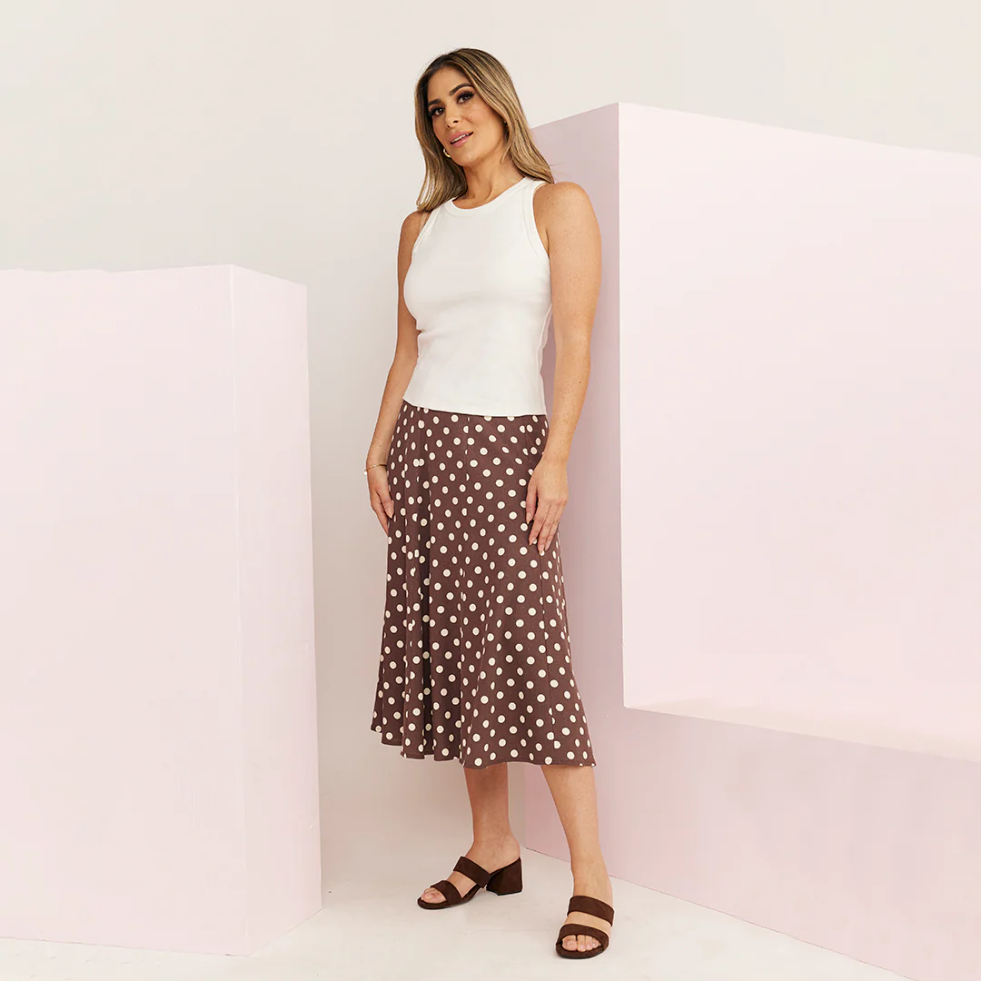 FALDA MIDI ESTAMPADO LUNARES MULTICOLOR 95797 - Image 2
