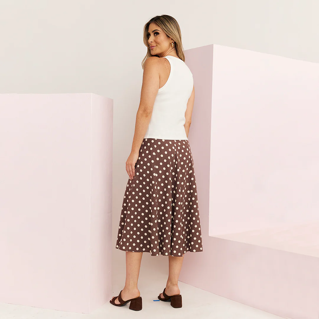 FALDA MIDI ESTAMPADO LUNARES MULTICOLOR 95797 - Image 4