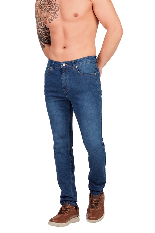 JEANS DE CORTE SLIM AZUL 90386