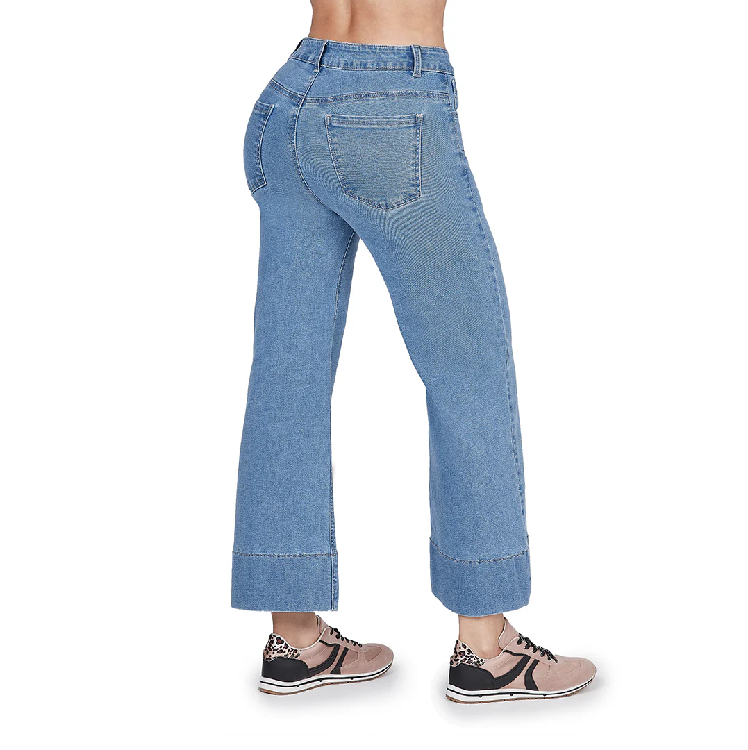 JEANS DE MEZCLILLA CON COSTURA EN CENTRO MUJER 59027 - Image 2