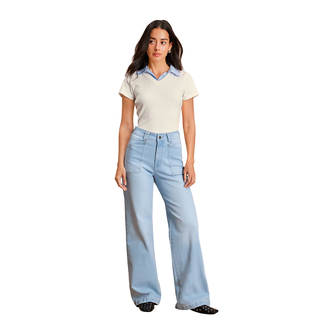 JEANS MEZCLILLA AZUL RECTOS 51272