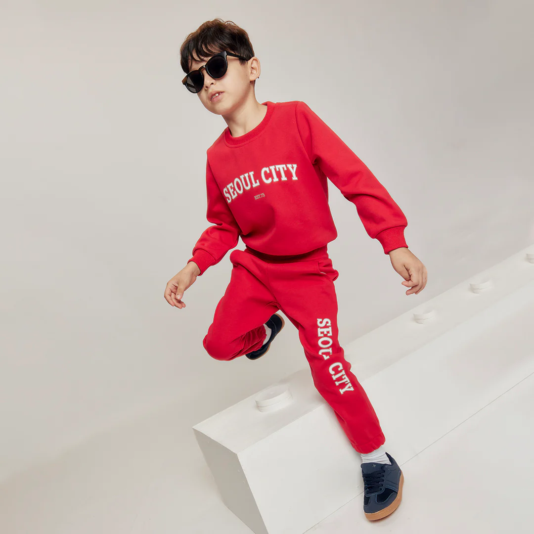 JOGGER DE NIÑO ROJO ESTAMPADO 92078 - Image 3