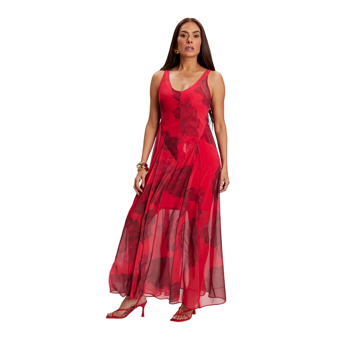 MAXIDRESS MULTICOLOR DE TIRANTES 35957 - Image 3