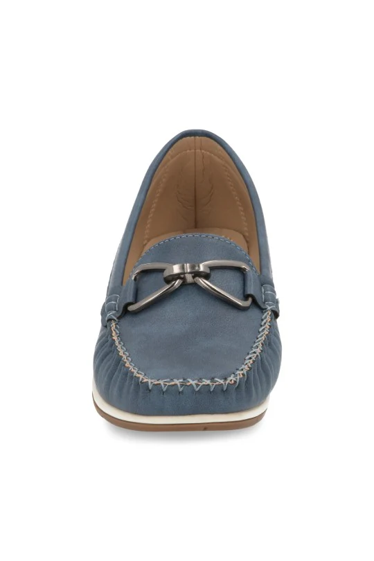 MOCASIN AZUL CON CUÑA Y APLICACIÓN 71224 - Image 3