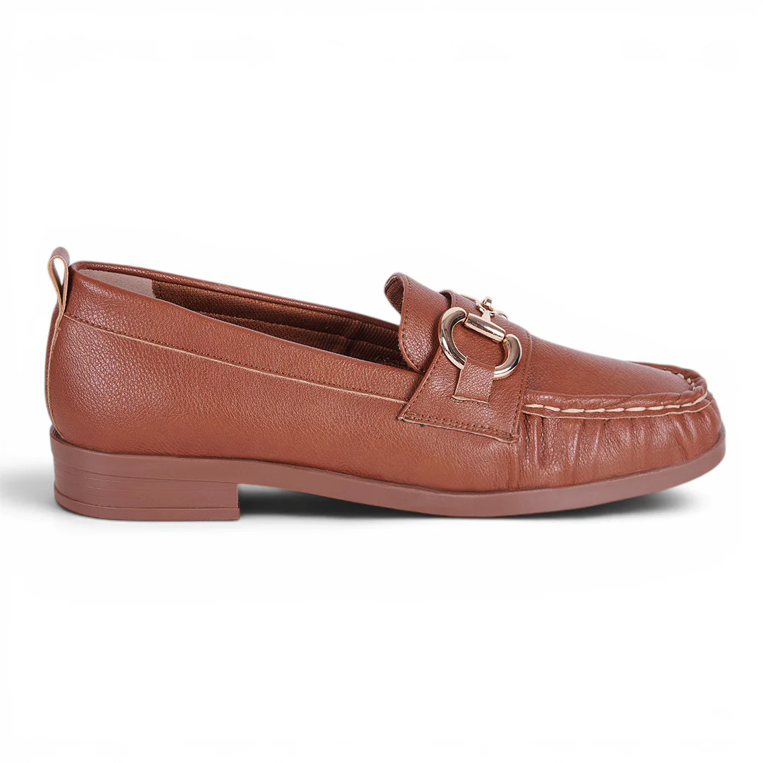 MOCASÍN CON HERRAJE DORADO MIEL 47286 - Image 2
