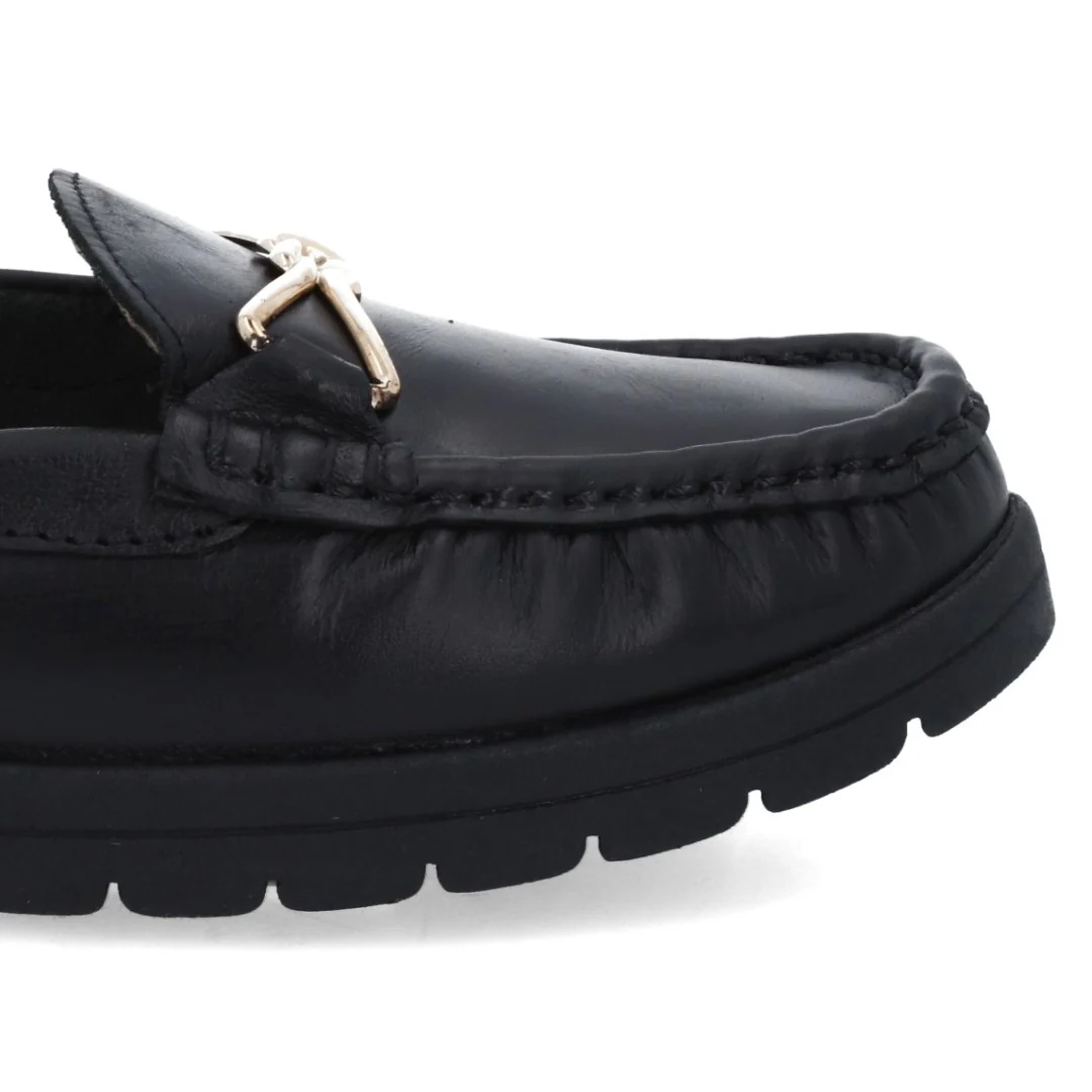 MOCASÍN DE PISO NEGRO DESTALONADO 03676 - Image 6