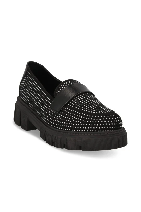 MOCASIN DE PLATAFORMA NEGRO CON APLICACIÓN 33079