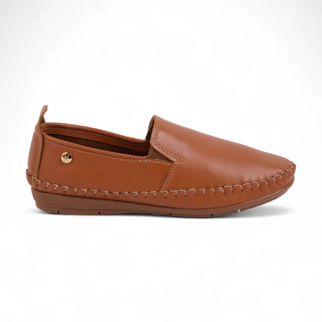 MOCASÍN PISO MIEL Y NEGRO PUNTADAS 44366 - Image 5