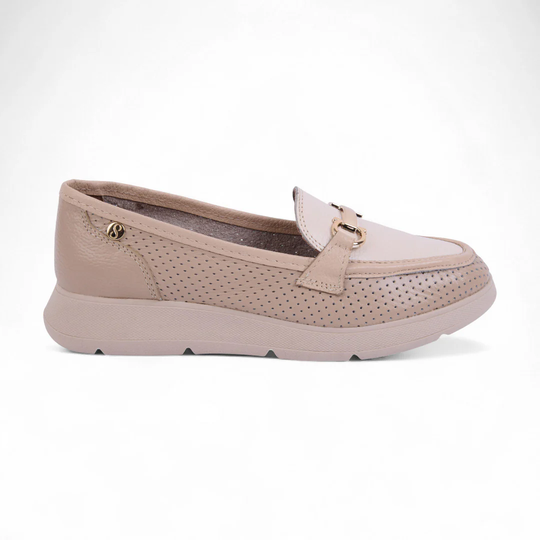 MOCASÍN PLATAFORMA BEIGE BICOLOR 36347 - Image 2