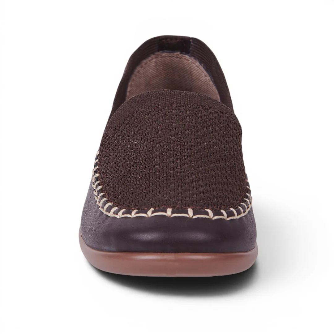 MOCASÍN TEXTIL DE PISO CAFÉ 28306 - Image 3