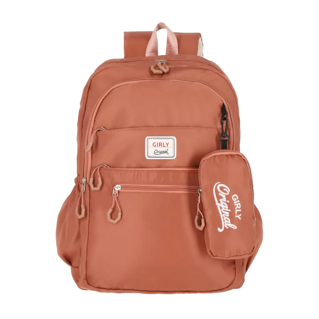 MOCHILA BEIGE ESCOLAR 71468