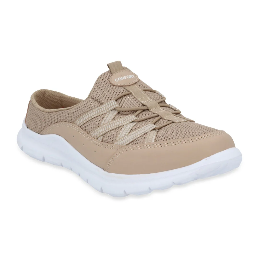 MULE ATENIZADO DE PISO BEIGE CON CINTILLAS 04521