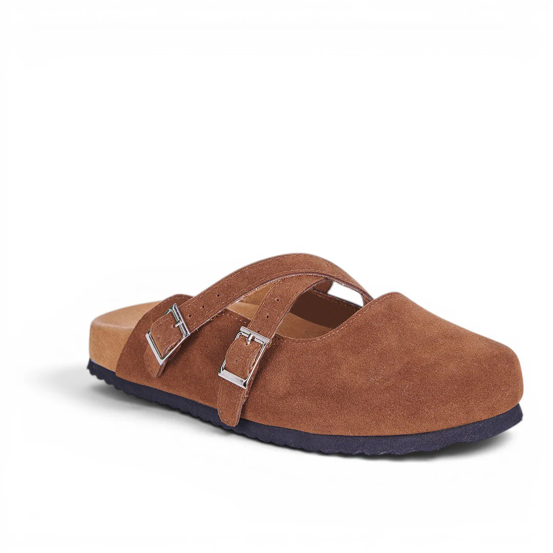 MULE CON DOBLE CORREA MIEL 58616