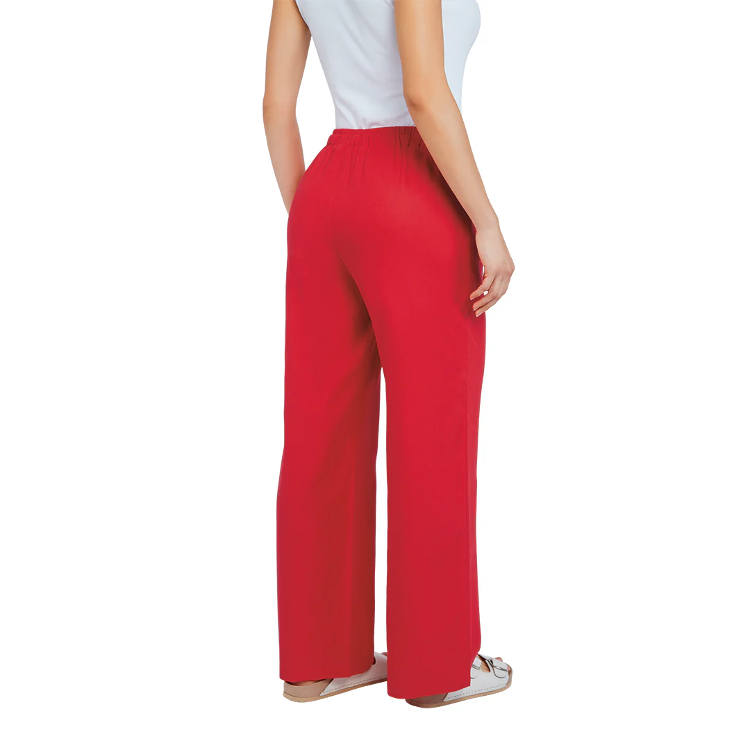 PANTALÓN AMPLIO CINTURA ELÁSTICA ROJO 96159