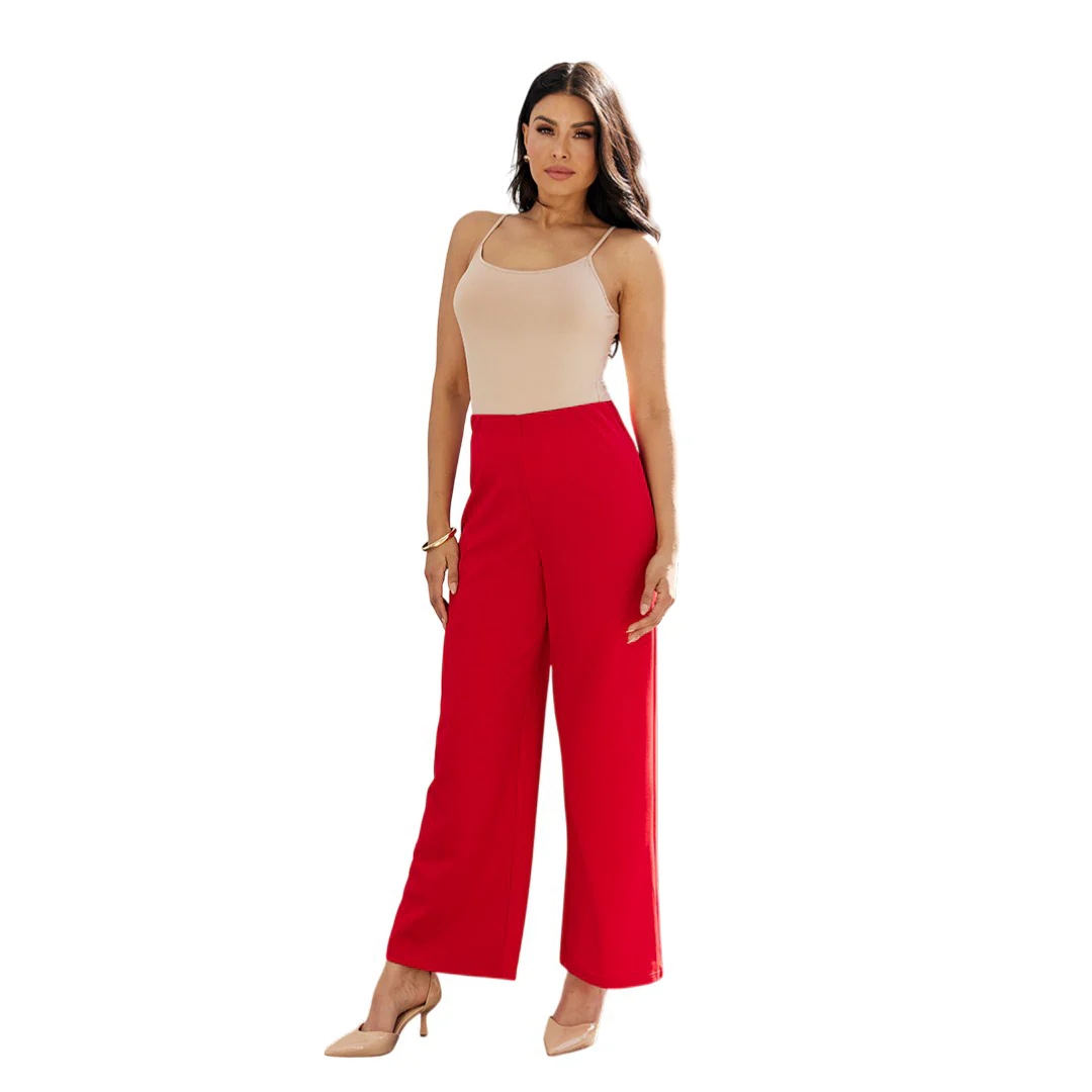 PANTALÓN AMPLIO CINTURA ELÁSTICA ROJO 96159 - Image 2