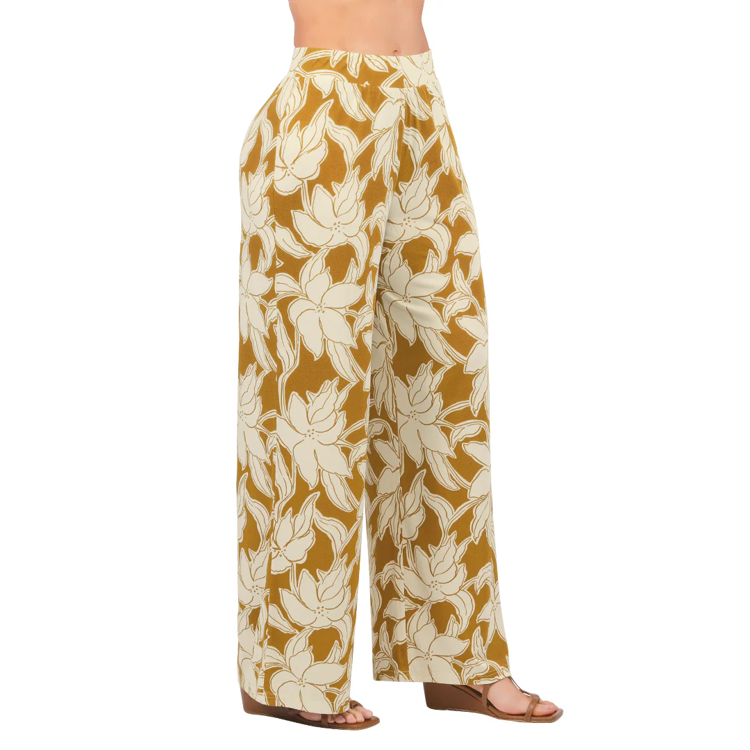 PANTALÓN AMPLIO ESTAMPADO FLORAL MULTICOLOR 90188