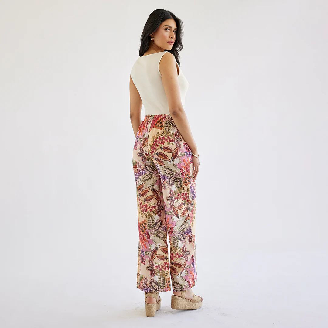 PANTALÓN AMPLIO ESTAMPADO MULTICOLOR 93539 - Image 4