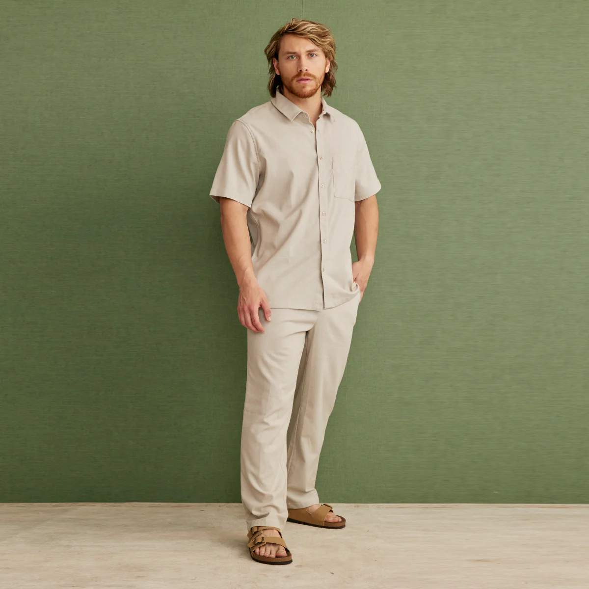 PANTALÓN CASUAL CORTE RECTO GRIS 93778 - Image 2